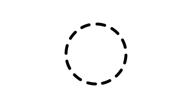 A circle loading animation is displayed on a plain background.