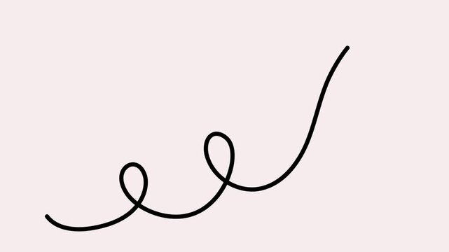 Arrow icon continuous line 4K animation video showing direction and growth on a clean background