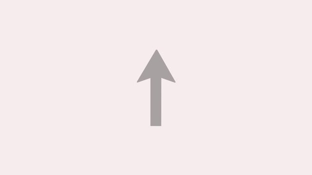 Arrow icon continuous line 4K animation video showing direction and growth on a clean background