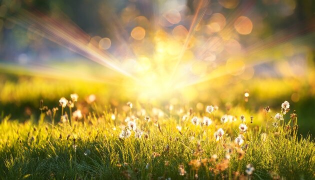 sfondo astratto soleggiato di estate di natura con il sole splendente