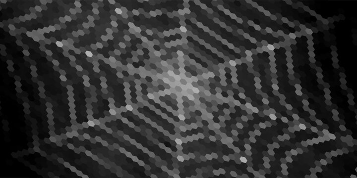 Abstract black polygonal background. 3d rendering. Displaced hexagonal pattern. Futuristic concept EPS10