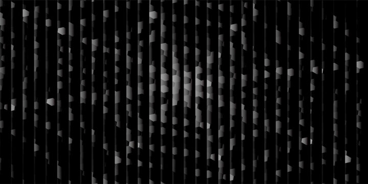 Abstract black polygonal background. 3d rendering. Displaced hexagonal pattern. Futuristic concept EPS10