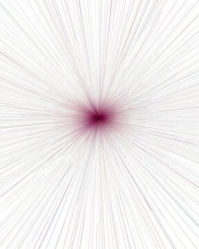 Abstract, radial lines, purple center, white background, motion blur effect, dynamic energy