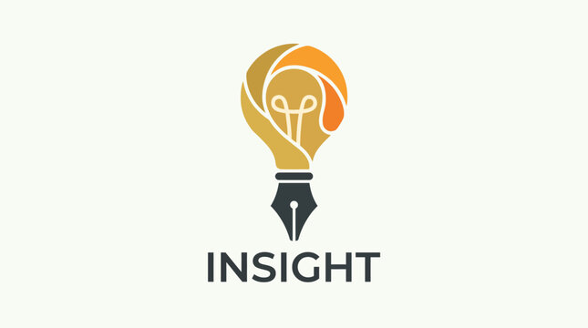 This insightful logo features a light bulb pencil hybrid, symbolizing creativity and intelligence, ideal for innovative companies and educational services.