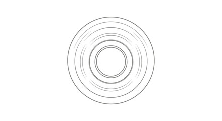 Fototapeta premium A 3d rendered illustration of a geometric metal spiral staircase forming a digital tunnel of light and steel with a round swirl pattern for a modern technology wallpaper design