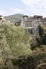 Fototapeta premium Ancient city of Patara ruins with windows