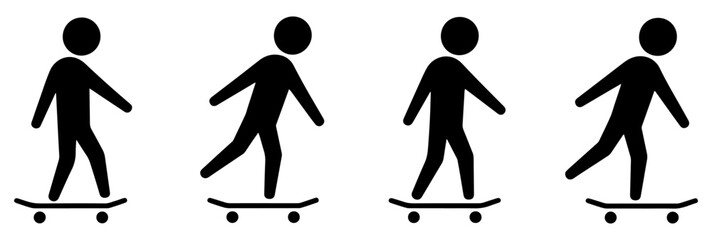 skateboard skater sport icon vector © graphixecho