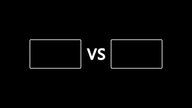 versus comparison template with blue outlines