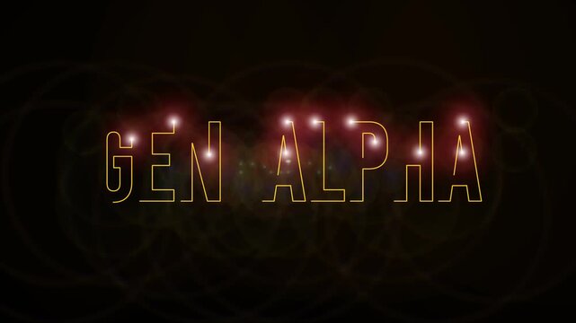 GEN ALPHA Vibrant Neon Lights Animation | Modern Digital Typography 4K