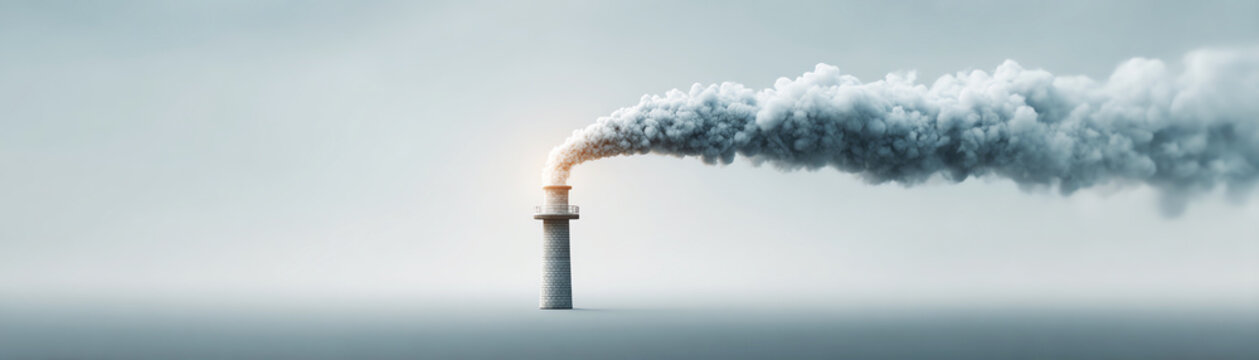 Factory smoke stack silhouette pollution industrial sky environment emission air