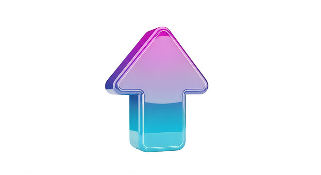 Modern upward arrow icon with gradient colors