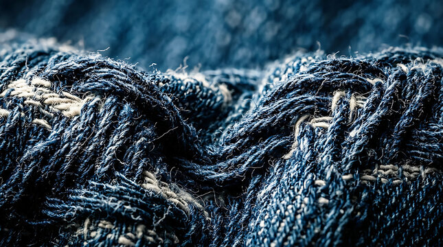 Luxury Macro Denim Fabric Fiber Landscape Ultra Detail