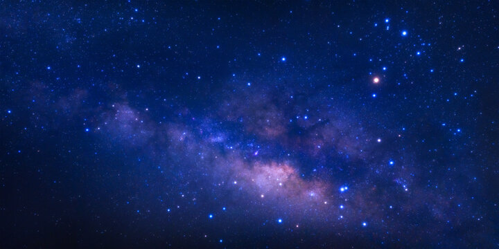 Milky way galaxy with stars and space dust in the universe