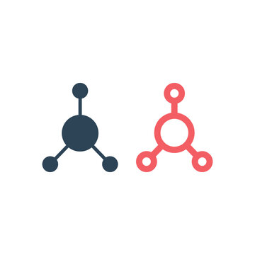 Molecule icons set template symbol vector illustration for graphic and web design.
