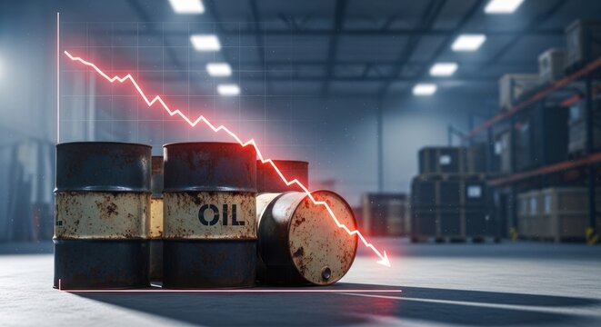 Crude oil prices falling in storage