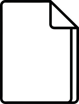 Black Outline PDF File Icon for Digital Document Use