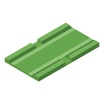 Green plastic rectangular electronic component.