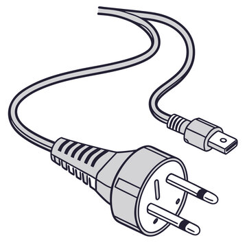Electric plug with cord and usb connector