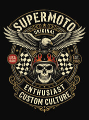 supermoto and eagle vector image © Bijoumund