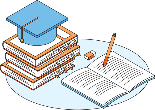 勉強学習のイメージイラスト