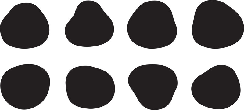 Modern abstract black and white dot pattern design with shapes victor illustration