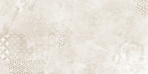 Cream vintage patchwork seamless pattern. Retro repeating wallpaper , fabric or ceramic digital print, Grunge background © Vidal