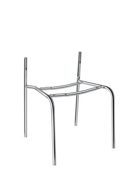 Still life of the iron structure of a chair, on a neutral background