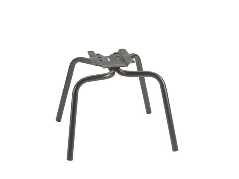 Still life of the iron structure of a chair, on a neutral background