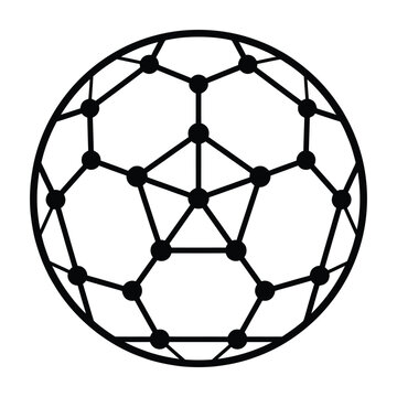 Fulleren c60 molecule structure with fullerene molecule buckyball nanotube nanotechnology chemistry structure