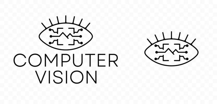 Computer vision and artificial intelligence, graphic design. Neural network, ai training and machine learning, vector design and illustration