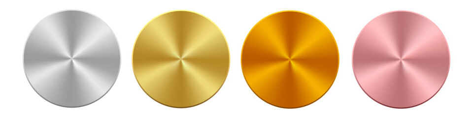 Premium metallic radial gradient circle set © Anastasiia
