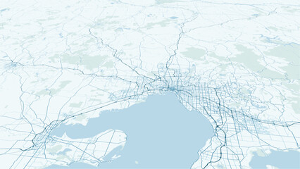 Modern minimalist vector map of Melbourne, Australia. High-quality scalable illustration of Melbourne city grid, Hoddle Grid, and Yarra River layout for posters and urban design. © AliRza