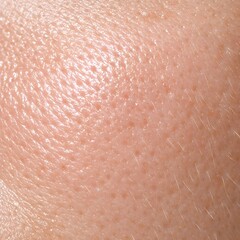 Naklejka premium Extreme macro close-up of healthy glowing skin texture, dermatological beauty concept