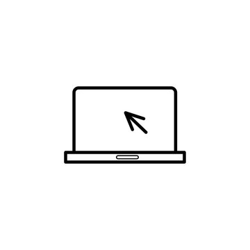 Black pixelated cursor icon with radiating lines, isolated on transparent background