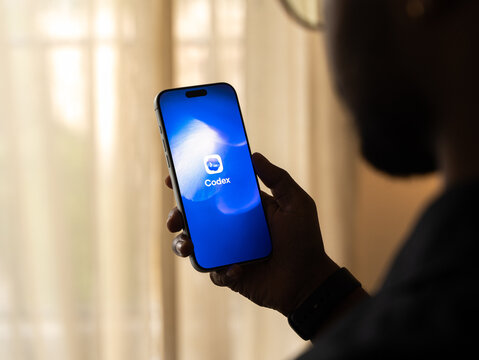 OpenAI Codex logo is displayed on the screen of a smartphone, in Bangalore, India, on May 11, 2026