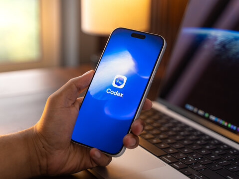 OpenAI Codex logo is displayed on the screen of a smartphone, in Bangalore, India, on May 11, 2026