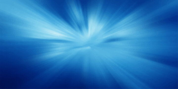 Abstract blue background featuring a bright sun light burst with shining rays and glowing flares across a summer sky backdrop vector illustration