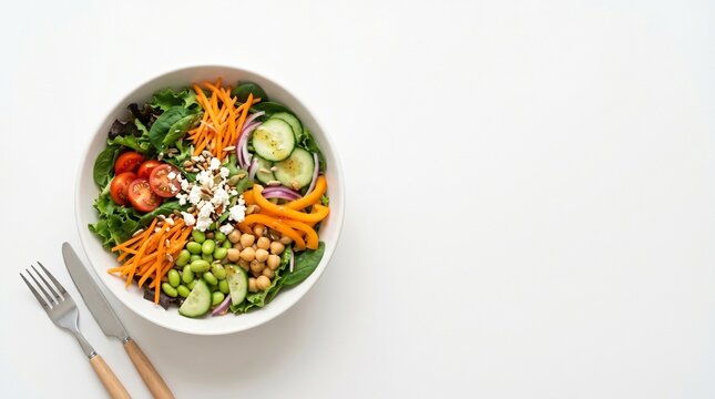 Minimal Healthy Salad with Advertising Space