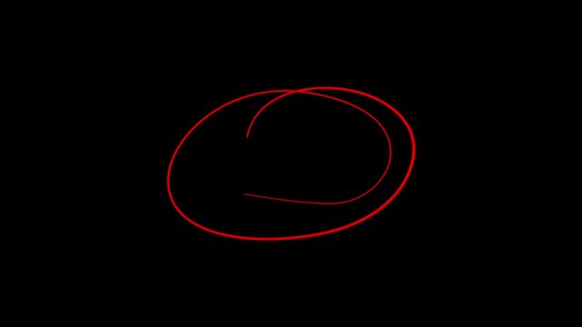 Oval frame self drawing line animation. Design element.Motion graphic 4k animation video.
