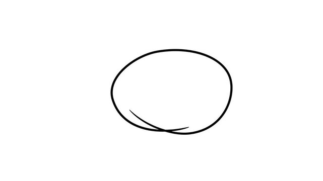 Oval frame self drawing line animation. Design element.Motion graphic 4k animation video.