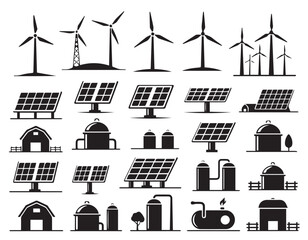 Renewable Energy and Sustainable Farm Buildings Icons © Rashad Mahmud
