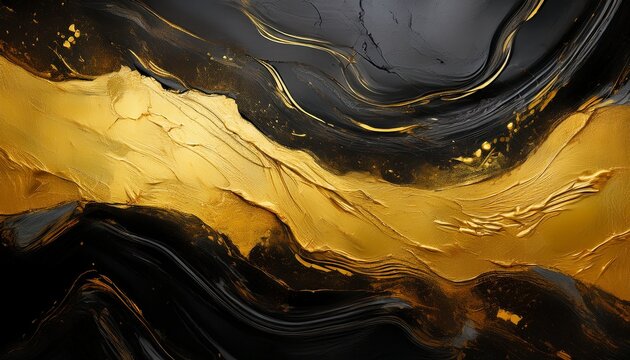 black and gold grunge texture as a background
