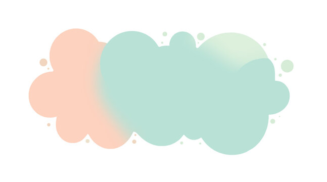 Pastel Gradient Cloud Shape Design