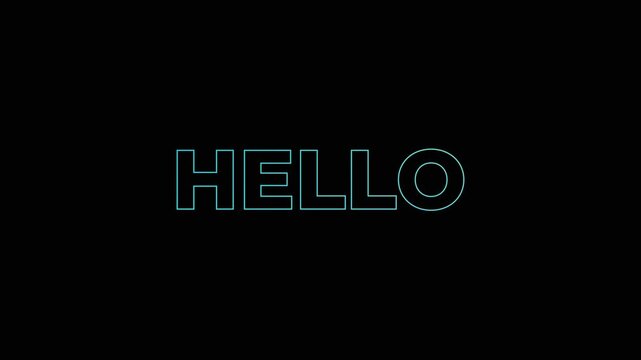Hello Text Animation Trim Path Gradient Stroke Modern Intro Motion Graphics