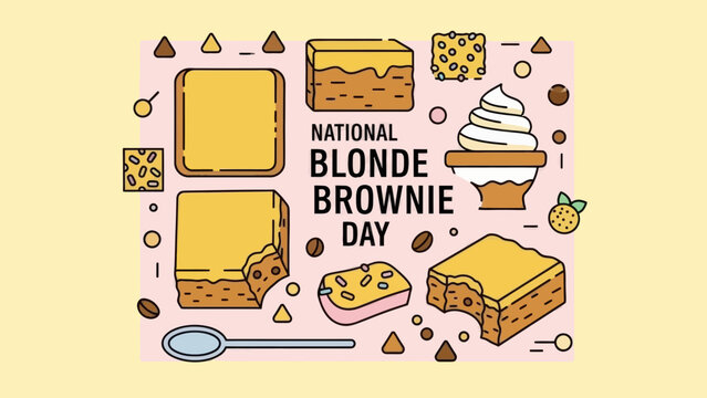 Blonde Brownies Celebration Illustration