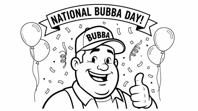 Happy Man Celebrating National Bubba Day with Thumbs Up