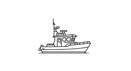 A small boat with a cabin. © Rohi