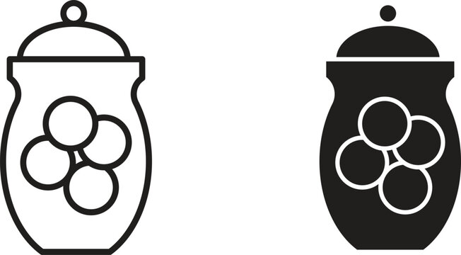 Cookies jar icon for social media, app, and web design. Vector illustration.
