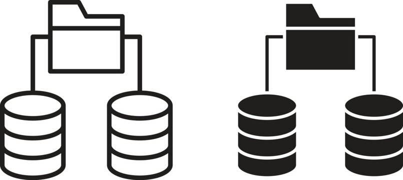 Data Migration icon for social media, app, and web design. Vector illustration.