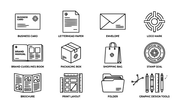 Fintech ecosystem outline icon set with digital economy mobile banking cloud finance and blockchain symbols